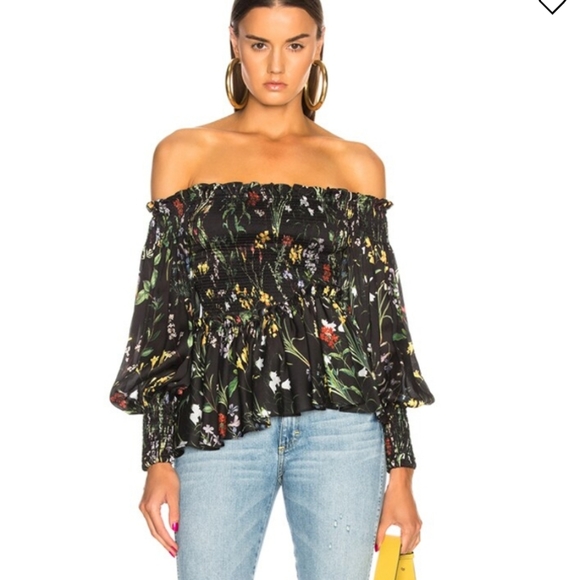 Alexis Elsa Top in Botanical Black Small - Picture 3 of 11